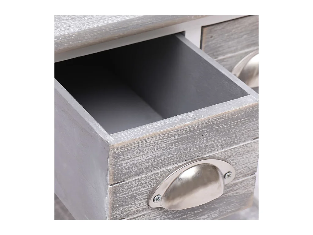 Table d'appoint Gris 40x40x40 cm Bois de Paulownia