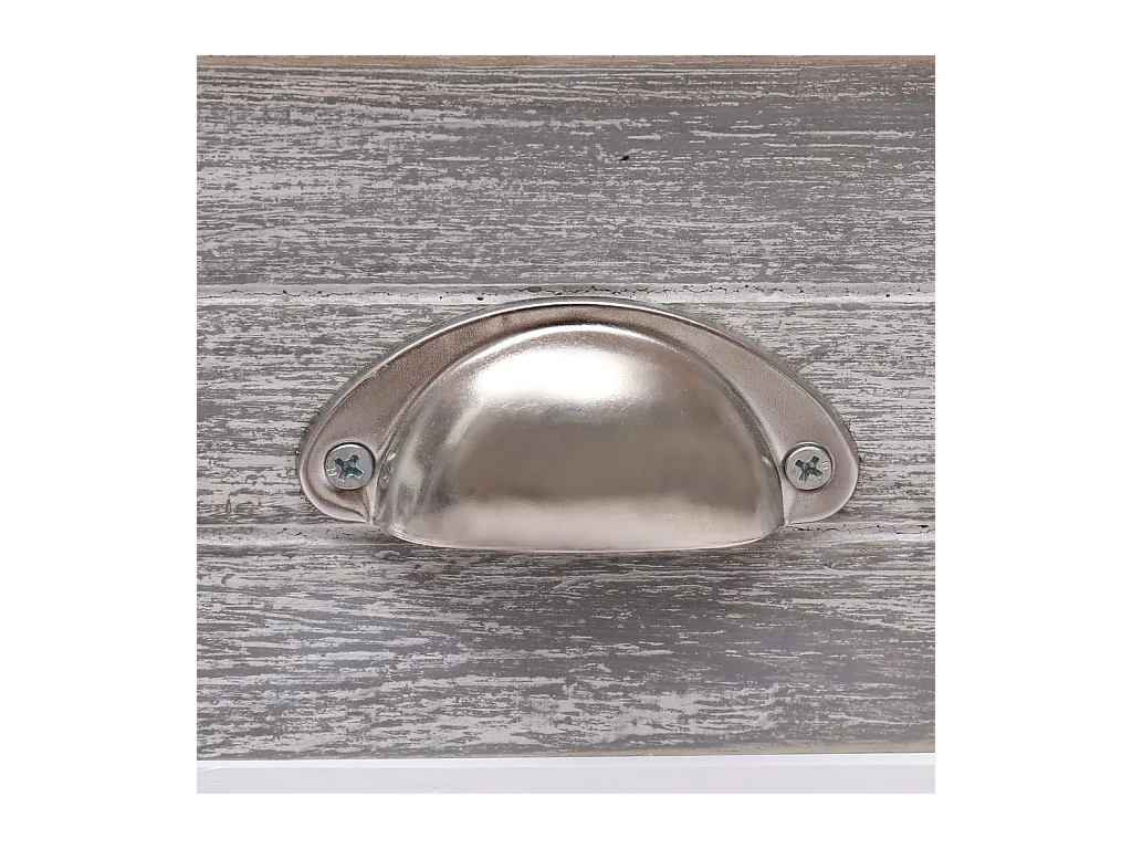 Table d'appoint Gris 40x40x40 cm Bois de Paulownia