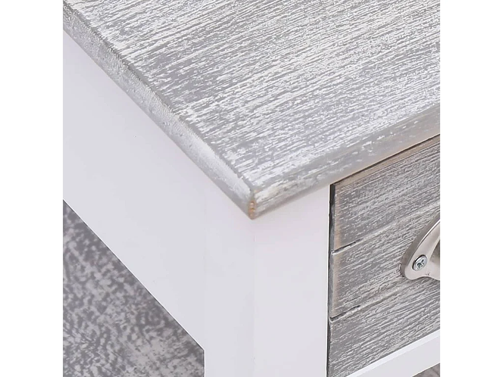 Table d'appoint Gris 40x40x40 cm Bois de Paulownia