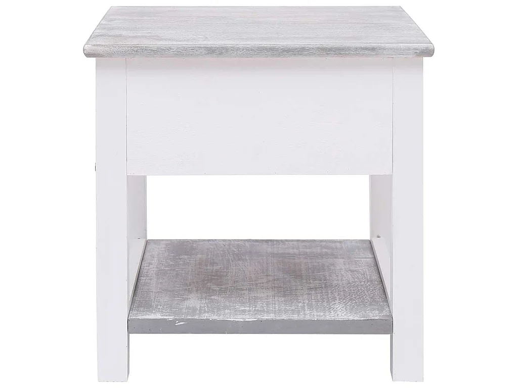 Table d'appoint Gris 40x40x40 cm Bois de Paulownia