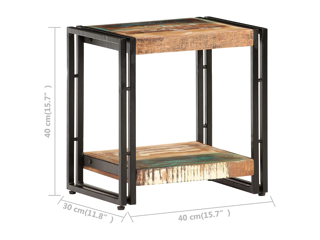 Table d'appoint 40x30x40 cm Bois de récupération massif