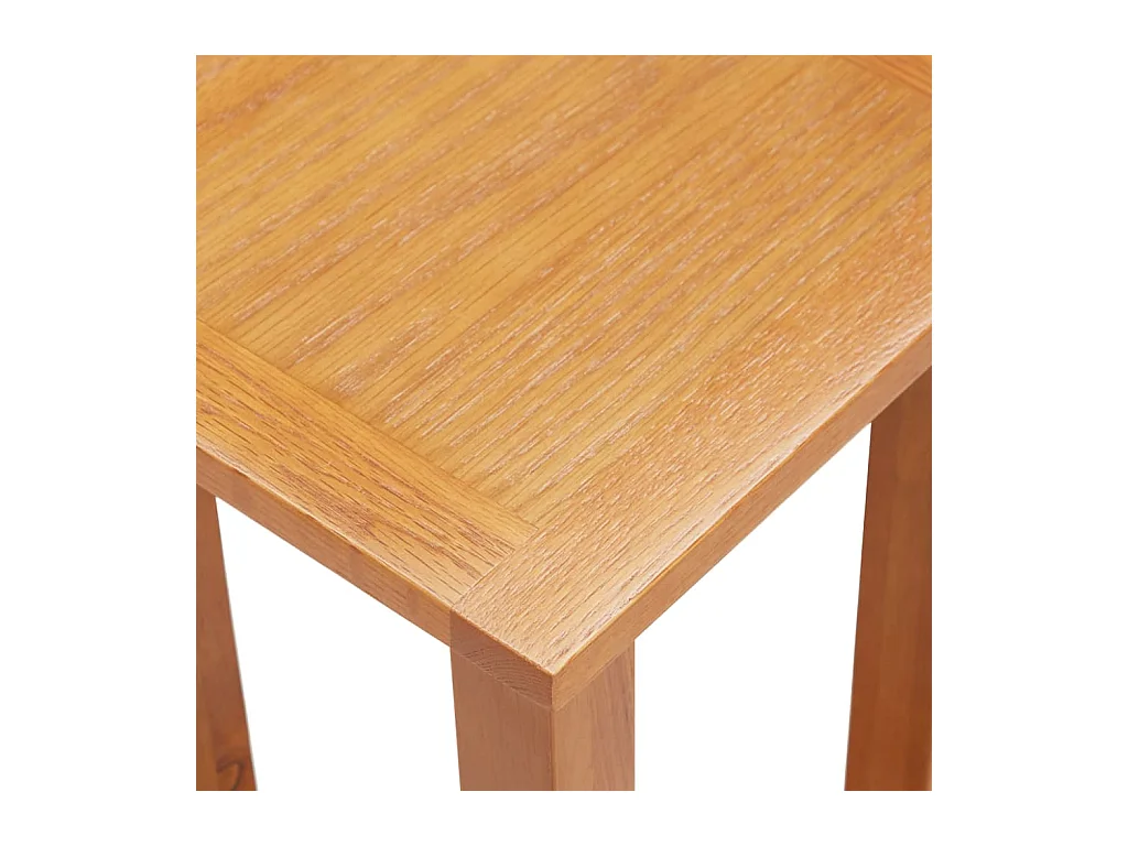 Bijzettafel 27x24x55 cm massief eikenhout