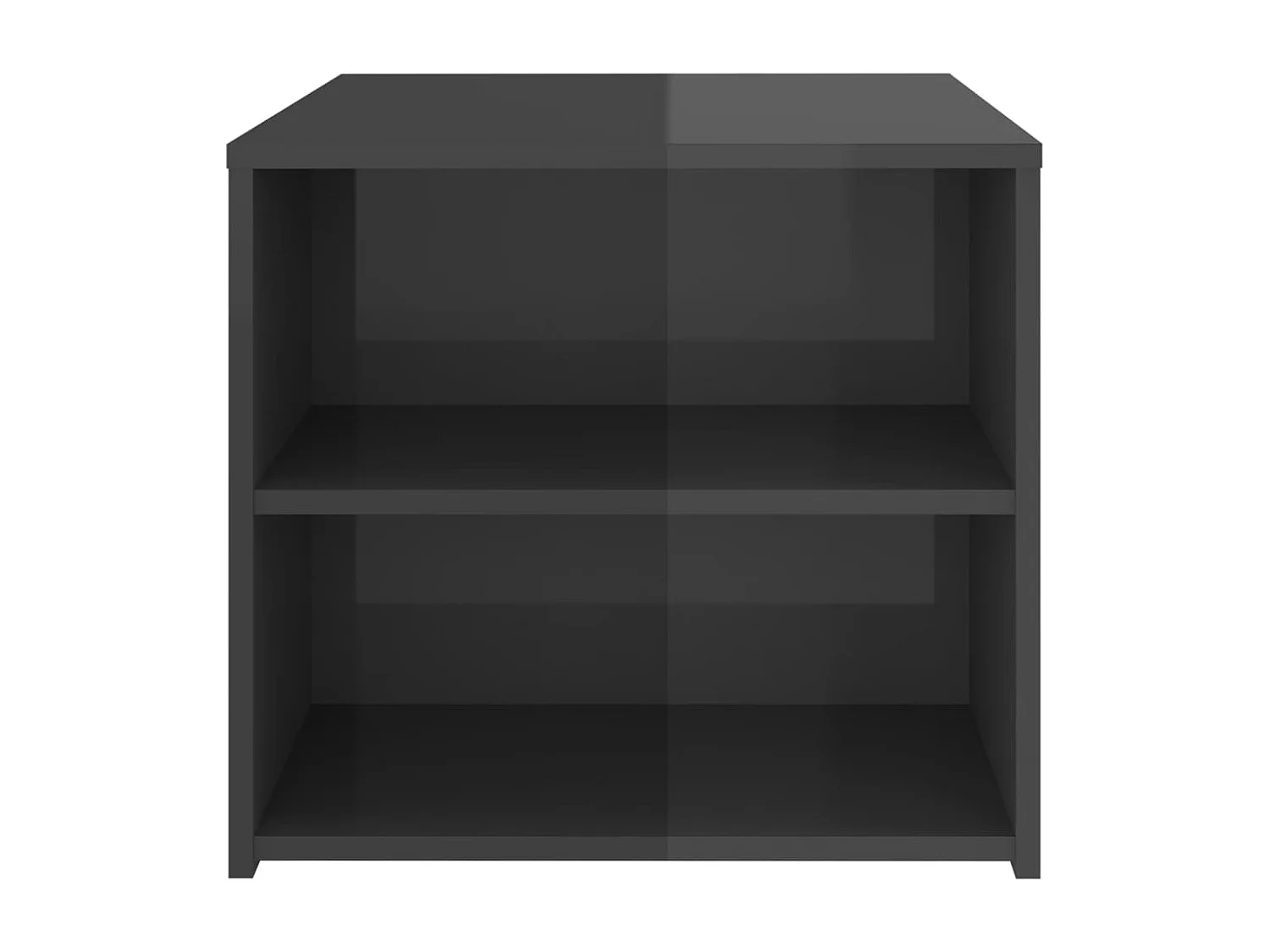 Table d'appoint gris brillant 50x50x45 cm bois d'ingénierie