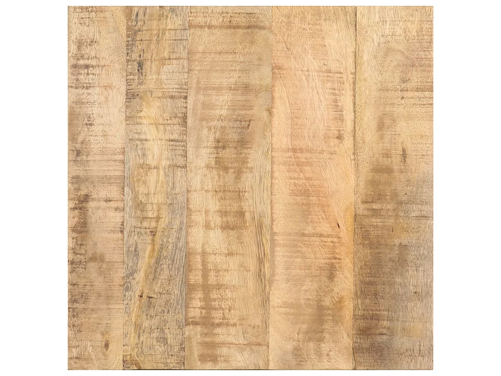 Table d'appoint avec roues 40x40x42 cm Bois de manguier brut