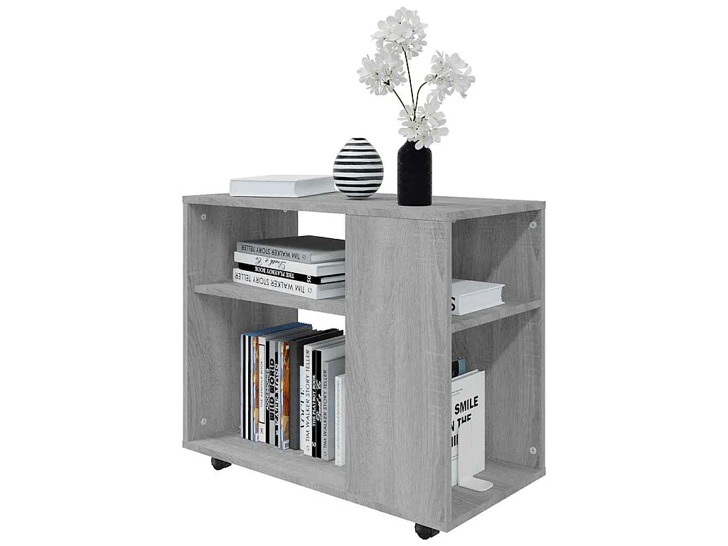 Table d'appoint Sonoma gris 70x35x60,5 cm Bois d'ingénierie
