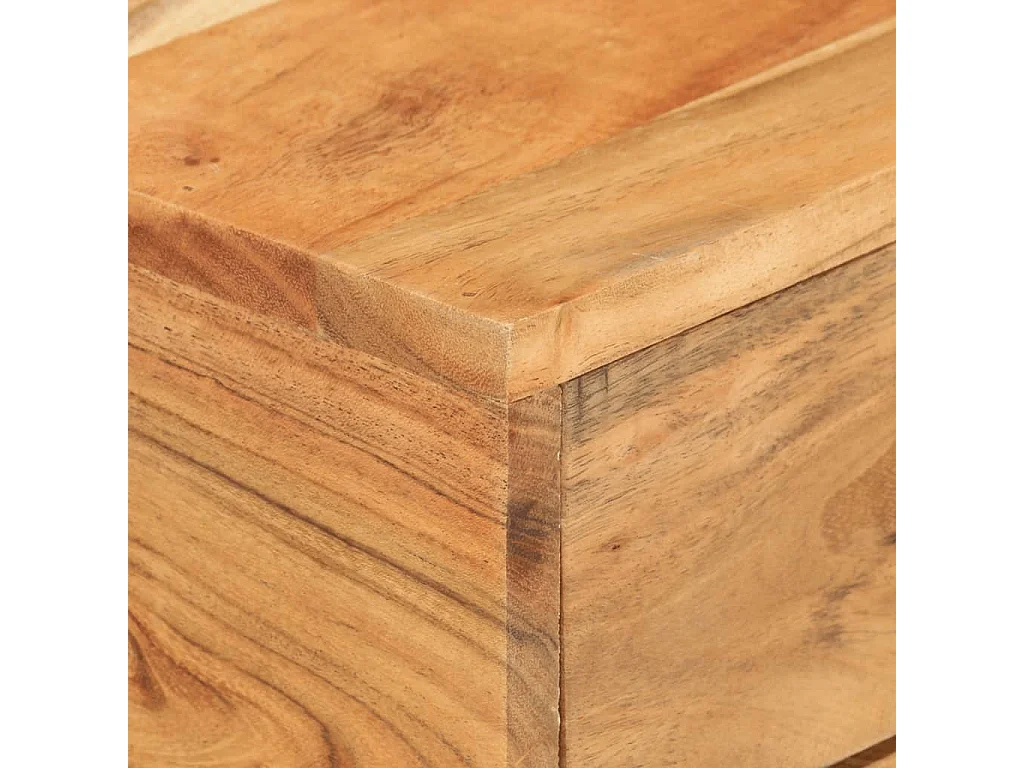 Mesa de apoio formato em U 45x30x61 cm madeira de acácia maciça