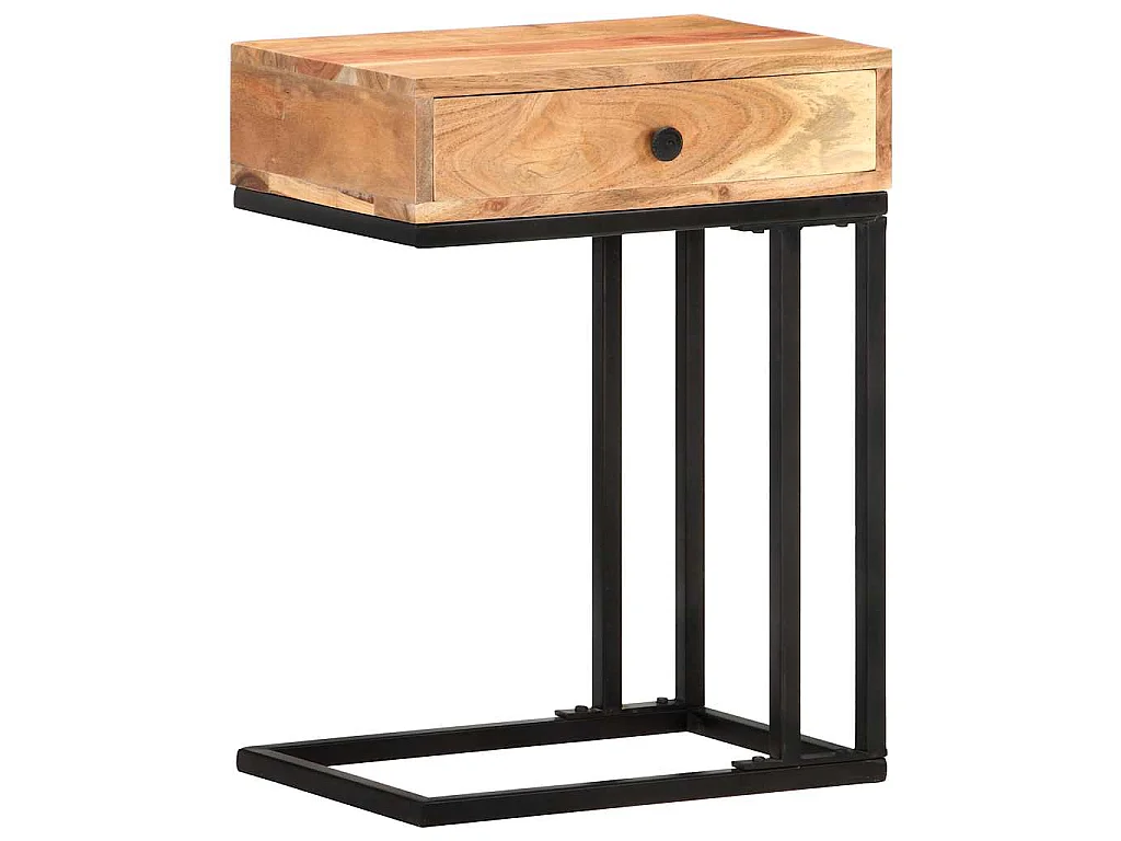Bijzettafel U-vormig 45x30x61 cm massief acaciahout
