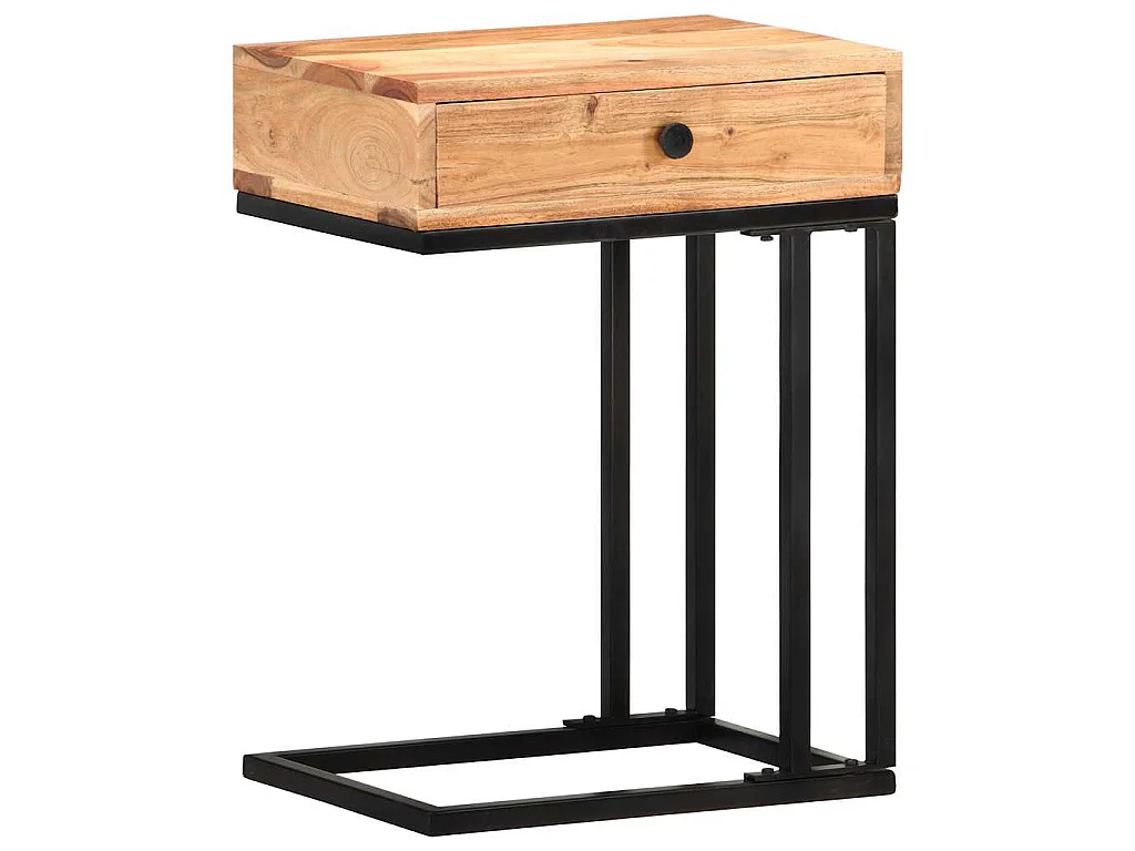 Bijzettafel U-vormig 45x30x61 cm massief acaciahout