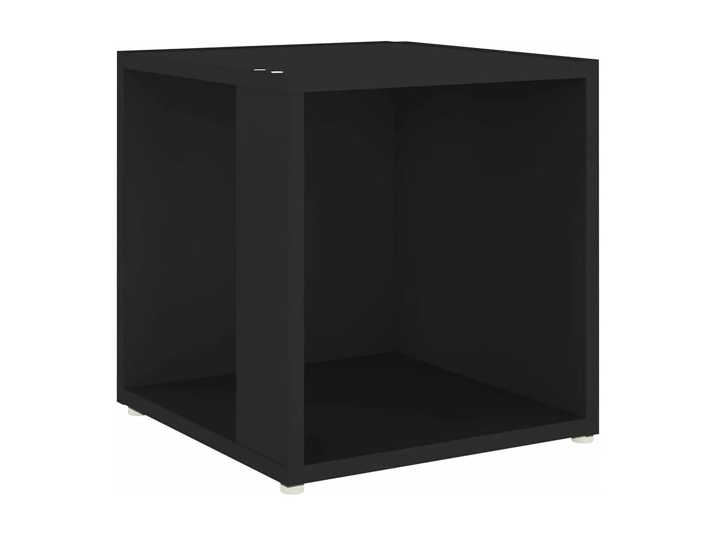 Mesa auxiliar madera contrachapada negro 33x33x34,5 cm