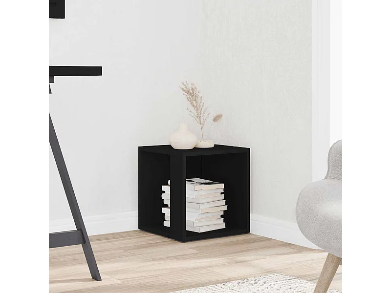 Table d'appoint Noir 33x33x34,5 cm Aggloméré