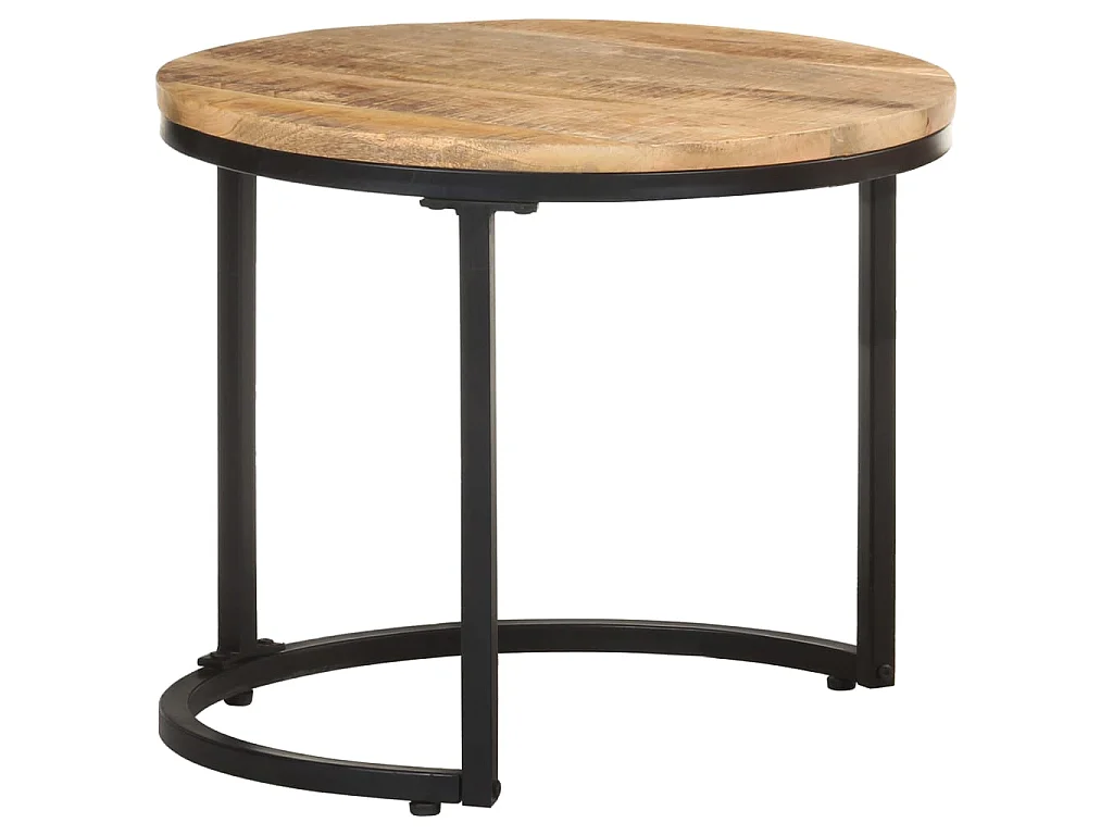 Tables d'appoint 3 pcs Bois de manguier brut