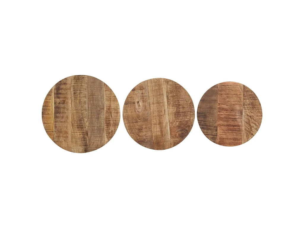 Tables d'appoint 3 pcs Bois de manguier brut