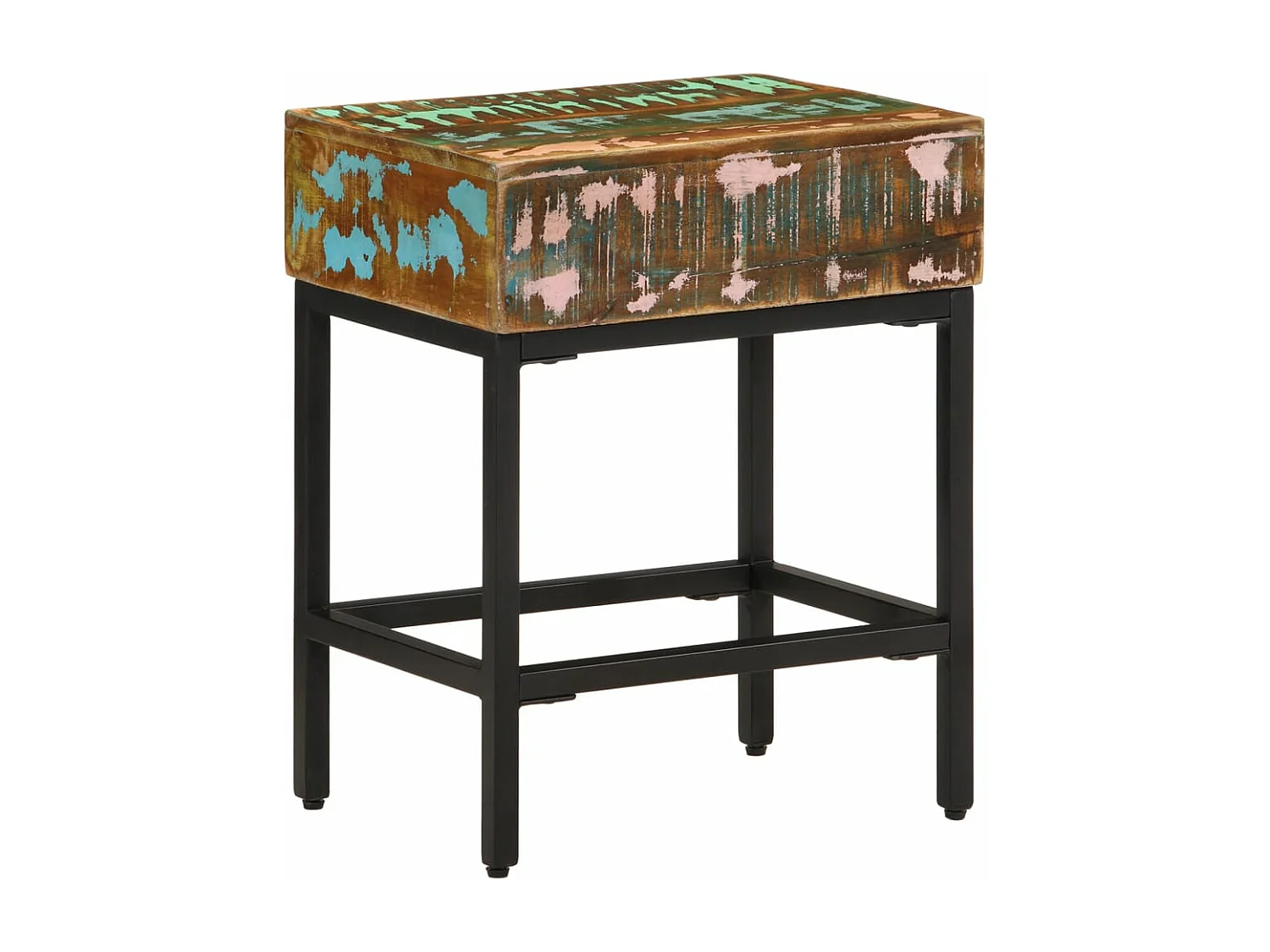 Bijzettafel 40x30x51 cm massief gerecycled hout