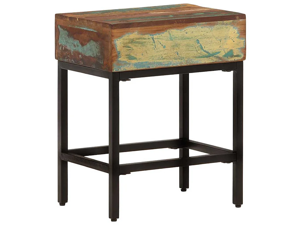 Tavolino 40x30x51 cm in Legno Massello di Recupero