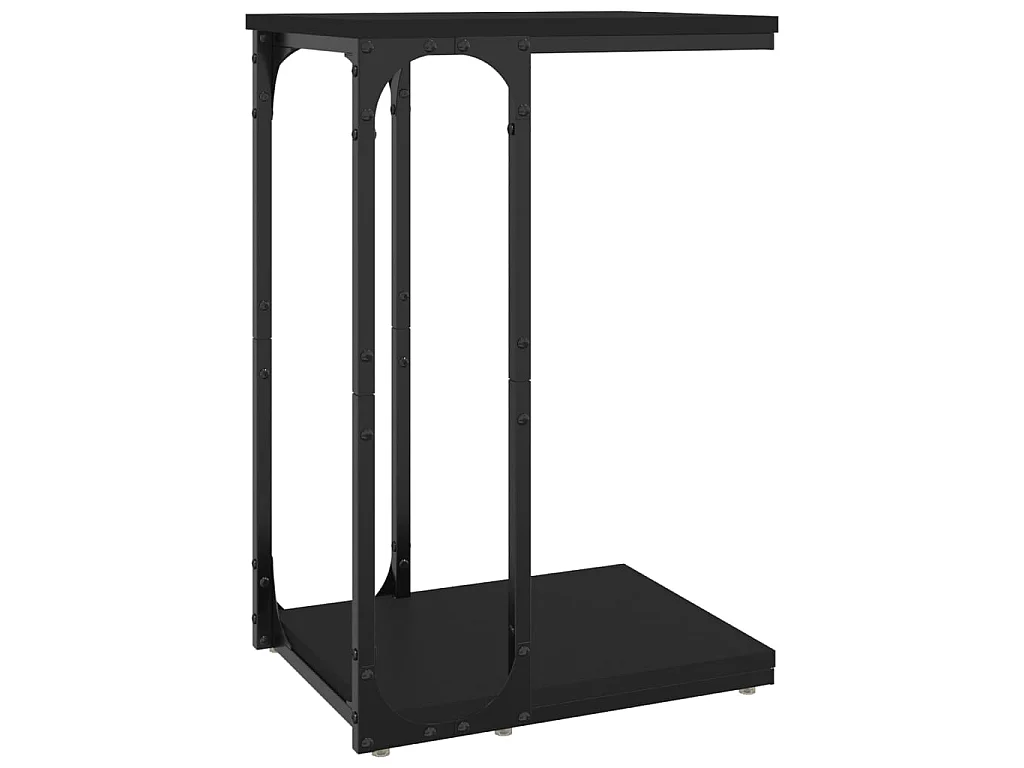 Bijzettafel 40x30x60 cm bewerkt hout zwart