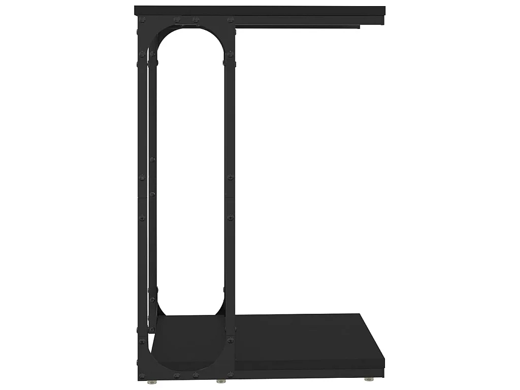 Bijzettafel 40x30x60 cm bewerkt hout zwart