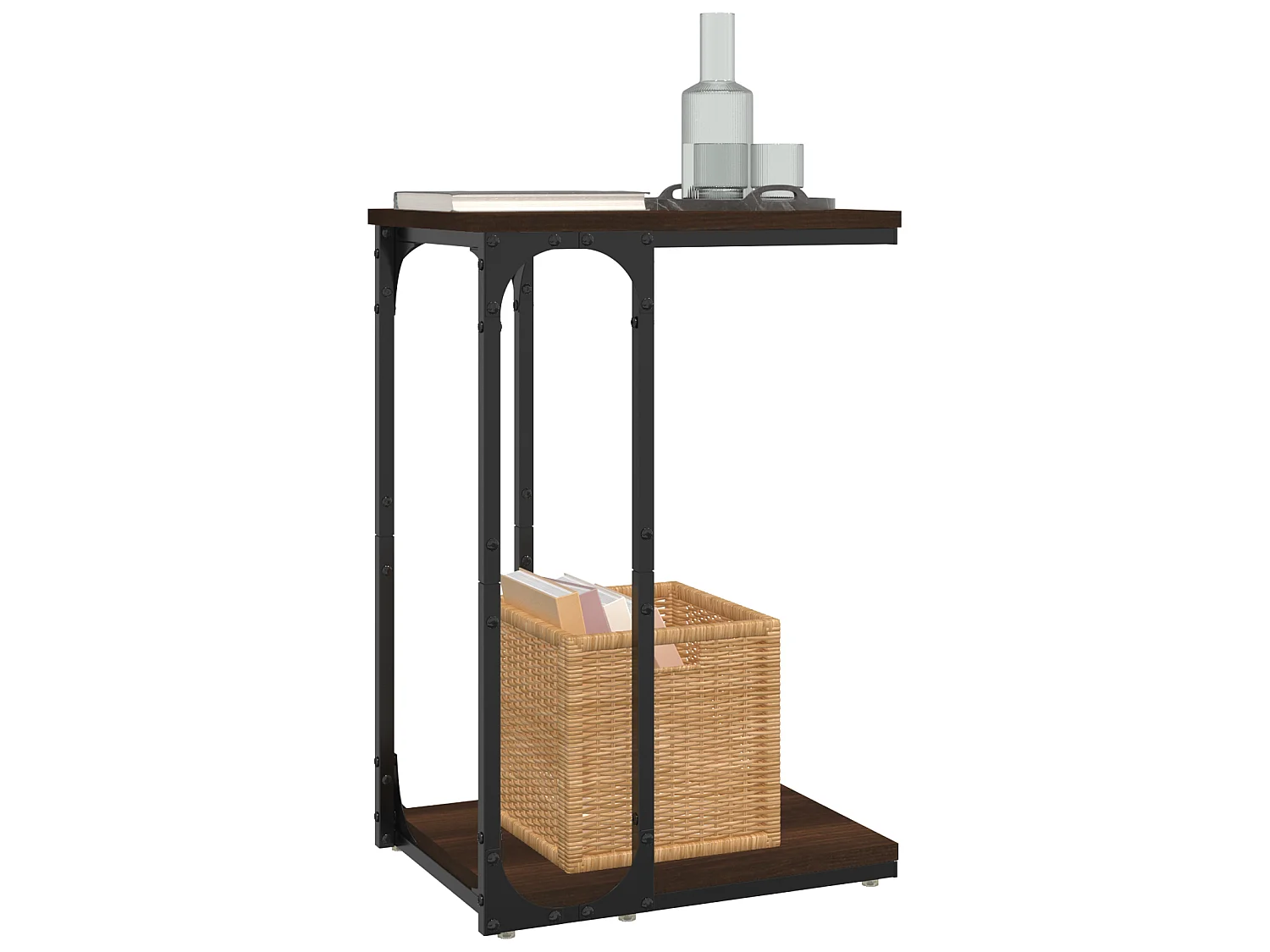 Table d'appoint Chêne marron 40x30x60 cm Bois d'ingénierie