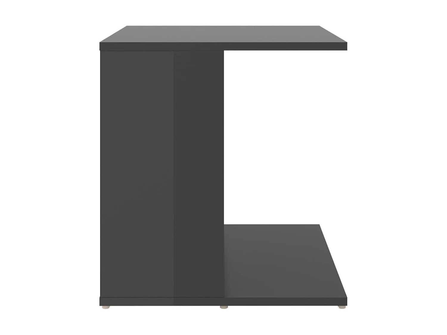 Table d'appoint gris brillant 45x45x48 cm bois d'ingénierie