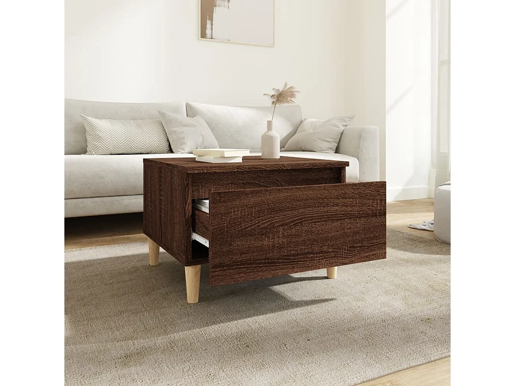 Beistelltische 2 Stk. Braun Eiche 50x46x35 cm Holzwerkstoff