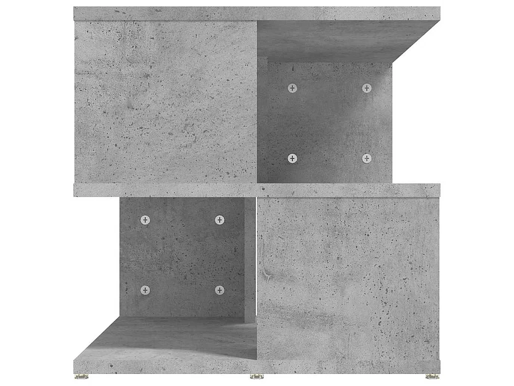 Bijzettafel 40x40x40 cm bewerkt hout betongrijs