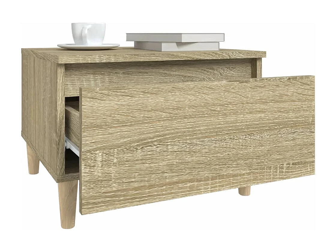 Tables d'appoint 2 pcs Chêne sonoma 50x46x35 cm Bois ingénierie