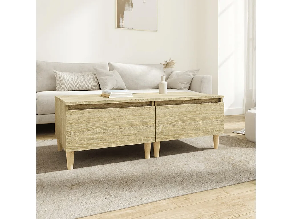 Mesas auxiliares 2 uds madera roble Sonoma 50x46x35 cm