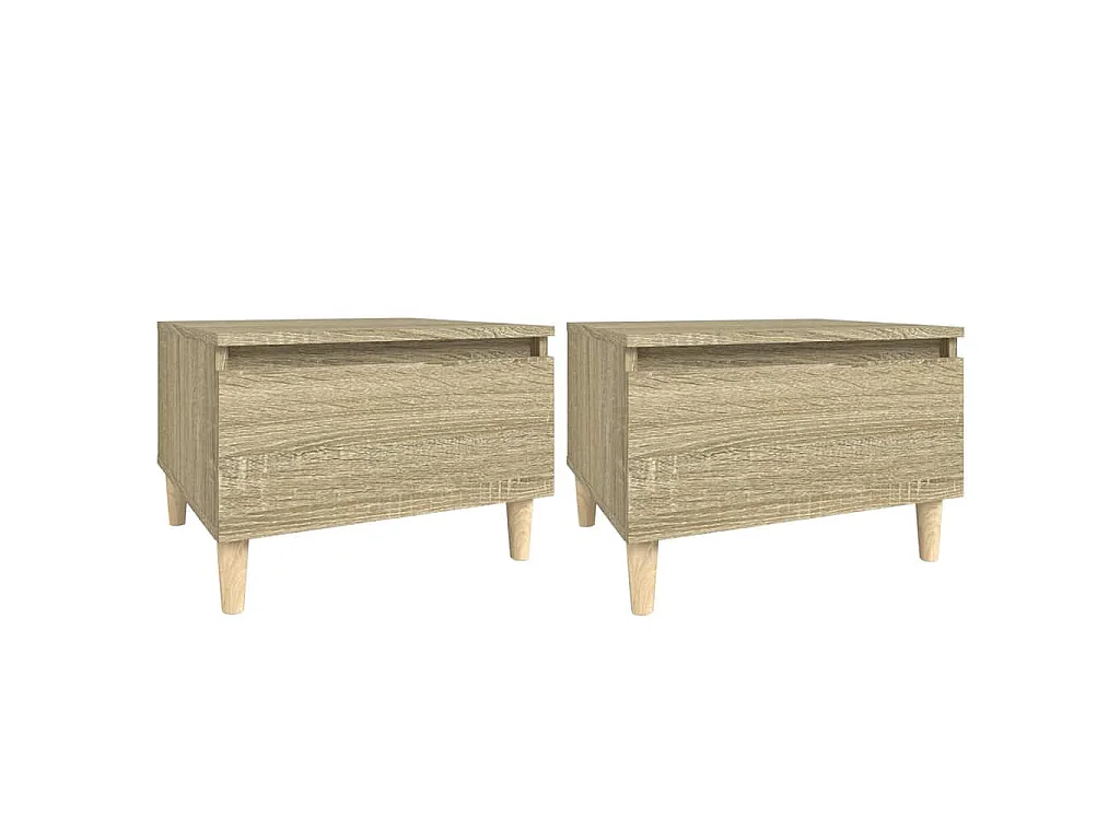 Beistelltische 2 Stk. Sonoma-Eiche 50x46x35 cm Holzwerkstoff