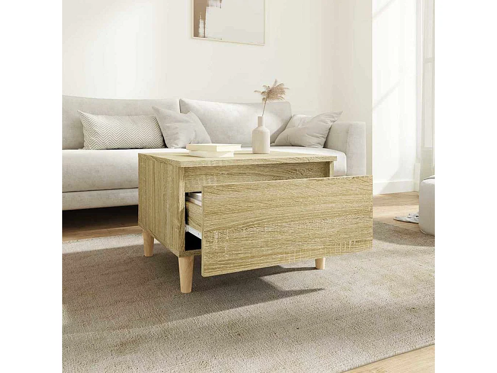 Beistelltische 2 Stk. Sonoma-Eiche 50x46x35 cm Holzwerkstoff