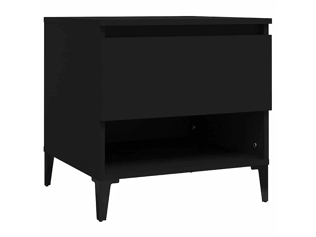 Tavolino Nero 50x46x50 cm in Legno Multistrato