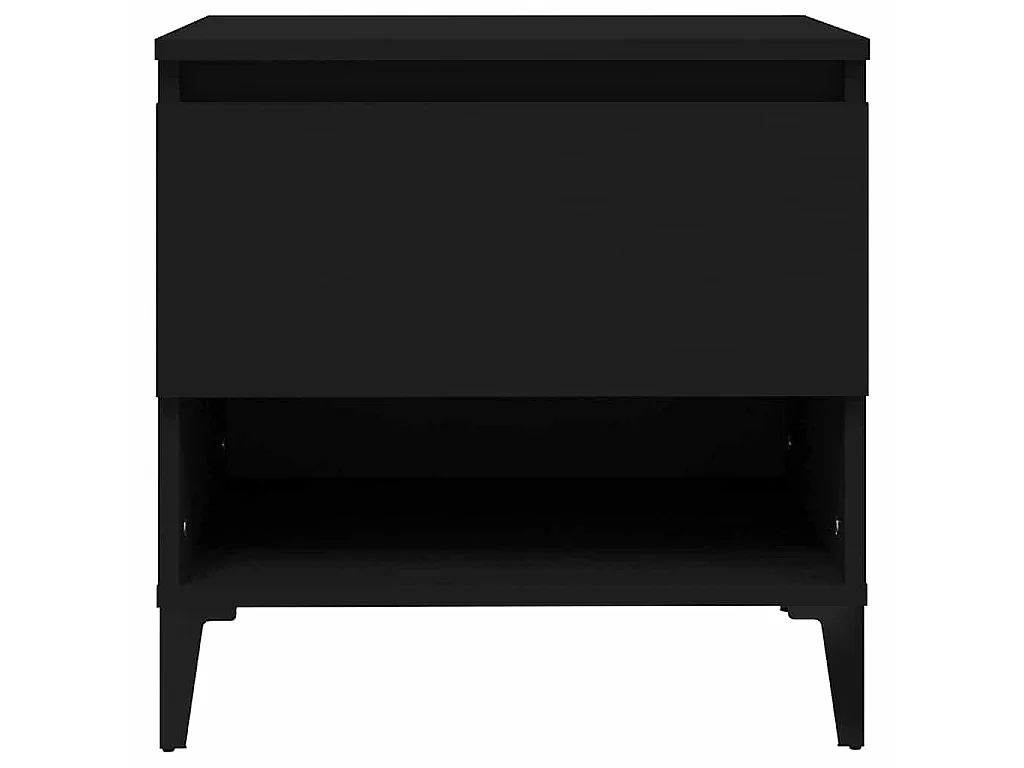 Tavolino Nero 50x46x50 cm in Legno Multistrato