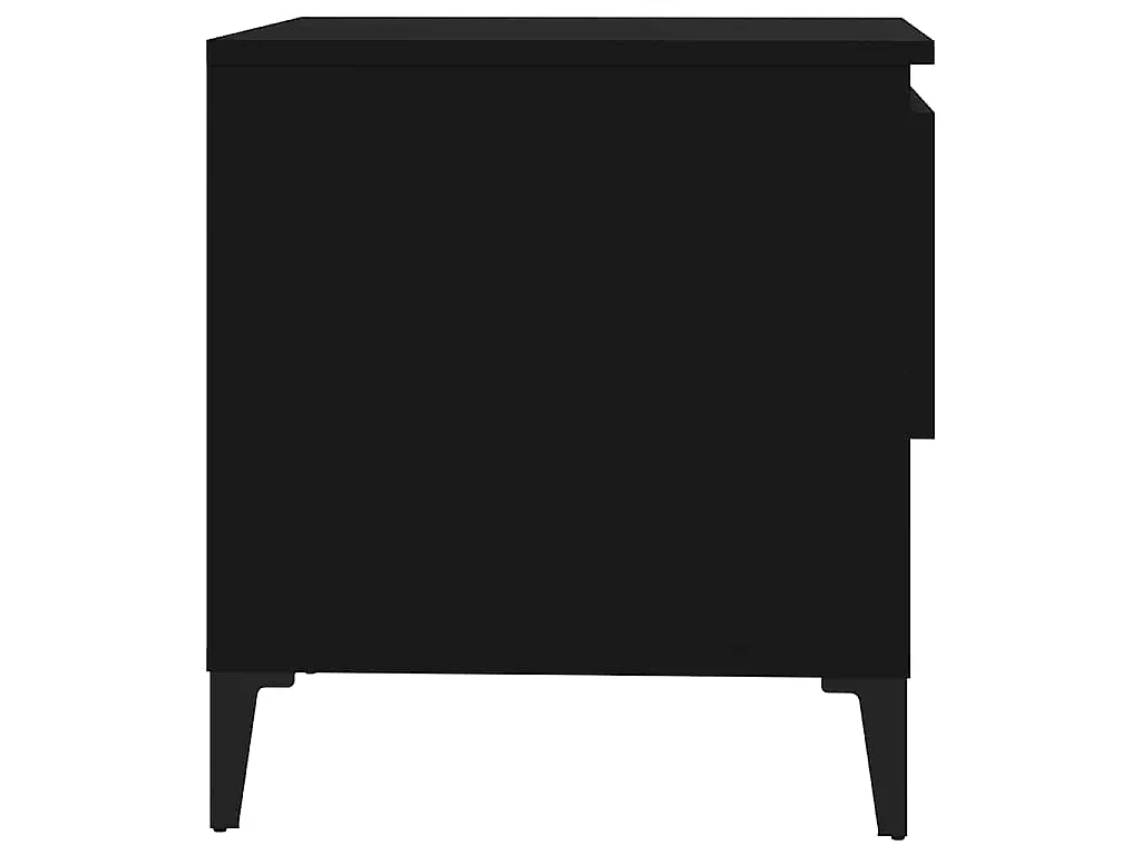 Tavolino Nero 50x46x50 cm in Legno Multistrato