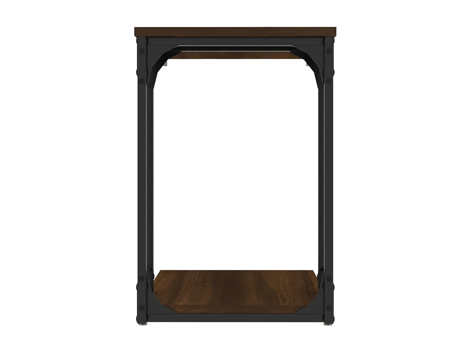 Bijzettafel 50x35x52 cm bewerkt hout bruin eikenkleur