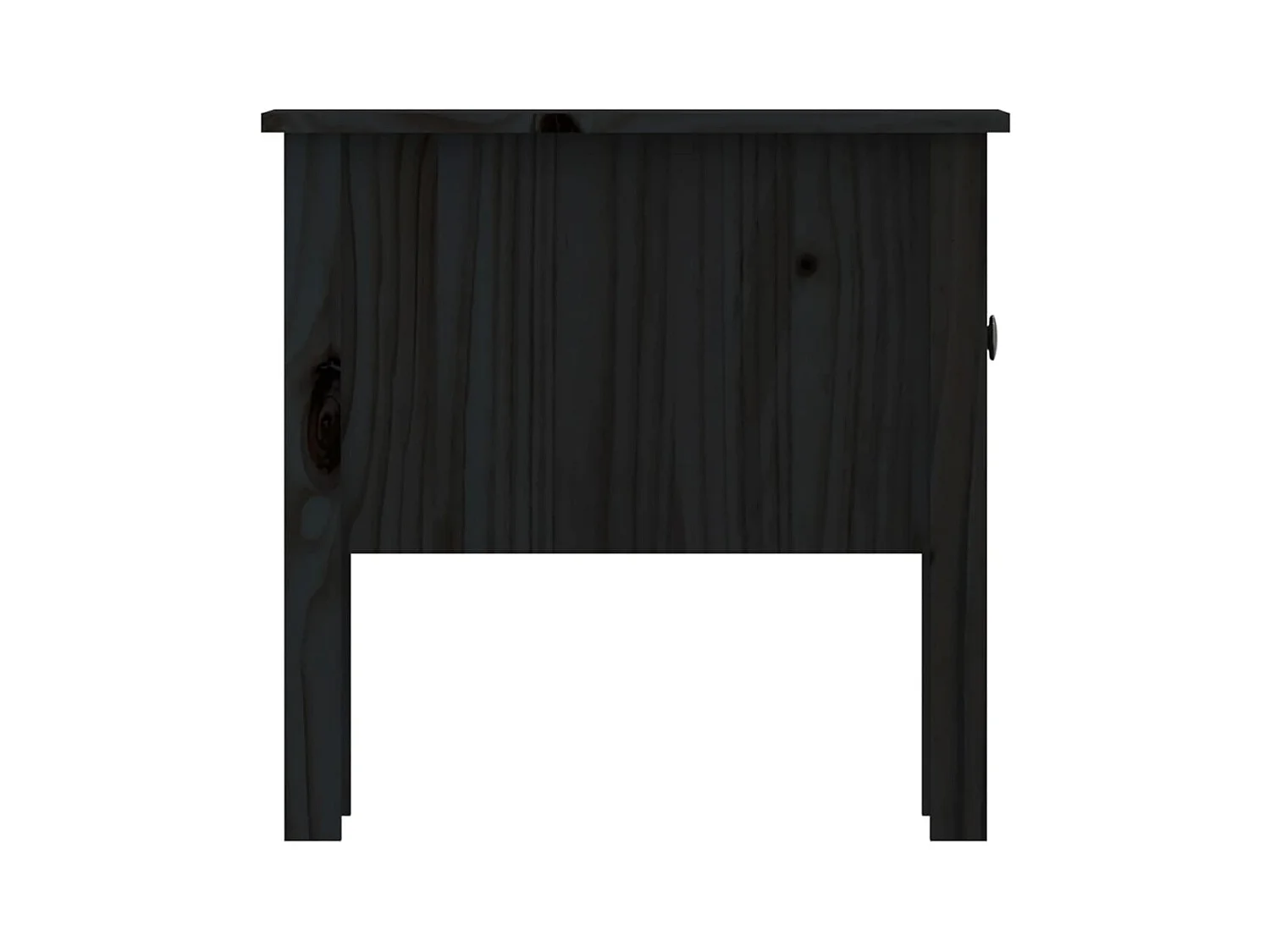 Beistelltische 2 Stk. Schwarz 50x50x49 cm Massivholz Kiefer
