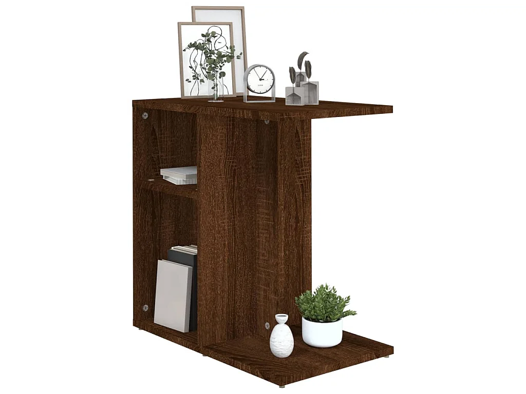 Table d'appoint Chêne marron 50x30x50 cm Bois d'ingénierie