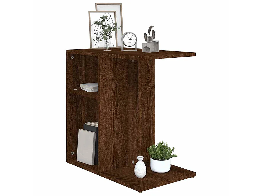 Table d'appoint Chêne marron 50x30x50 cm Bois d'ingénierie