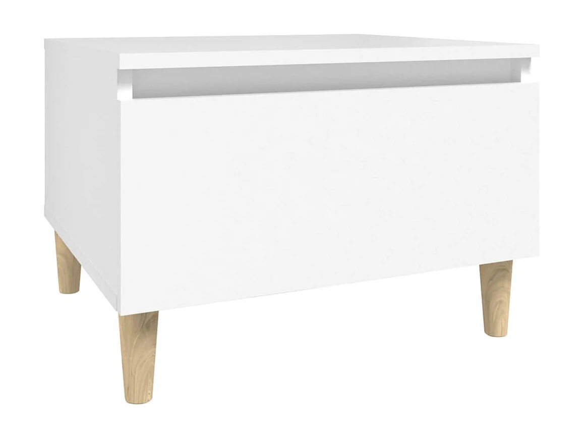 Table d'appoint Blanc 50x46x35 cm Bois d'ingénierie