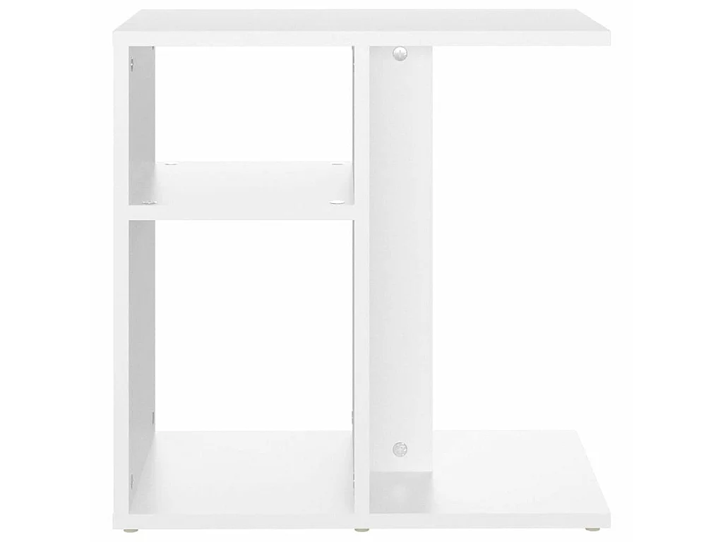 Tavolino Bianco 50x30x50 cm in Legno Multistrato