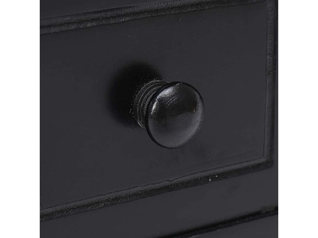 Tavolino Laterale Nero 40x40x40 cm in Legno di Paulownia