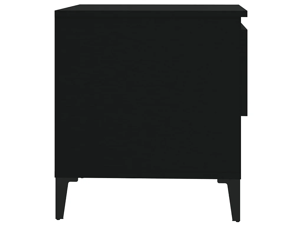 Tables d'appoint 2 pcs Noir 50x46x50 cm Bois d’ingénierie