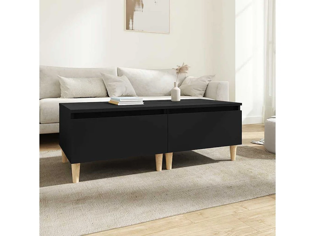 Beistelltische 2 Stk. Schwarz 50x46x35 cm Holzwerkstoff