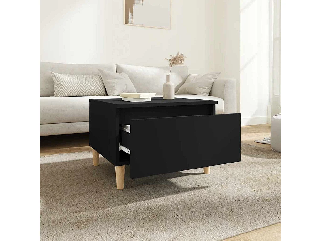 Beistelltische 2 Stk. Schwarz 50x46x35 cm Holzwerkstoff
