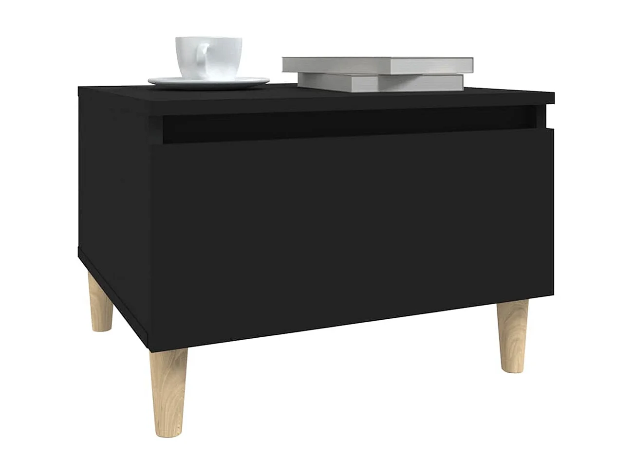 Beistelltische 2 Stk. Schwarz 50x46x35 cm Holzwerkstoff