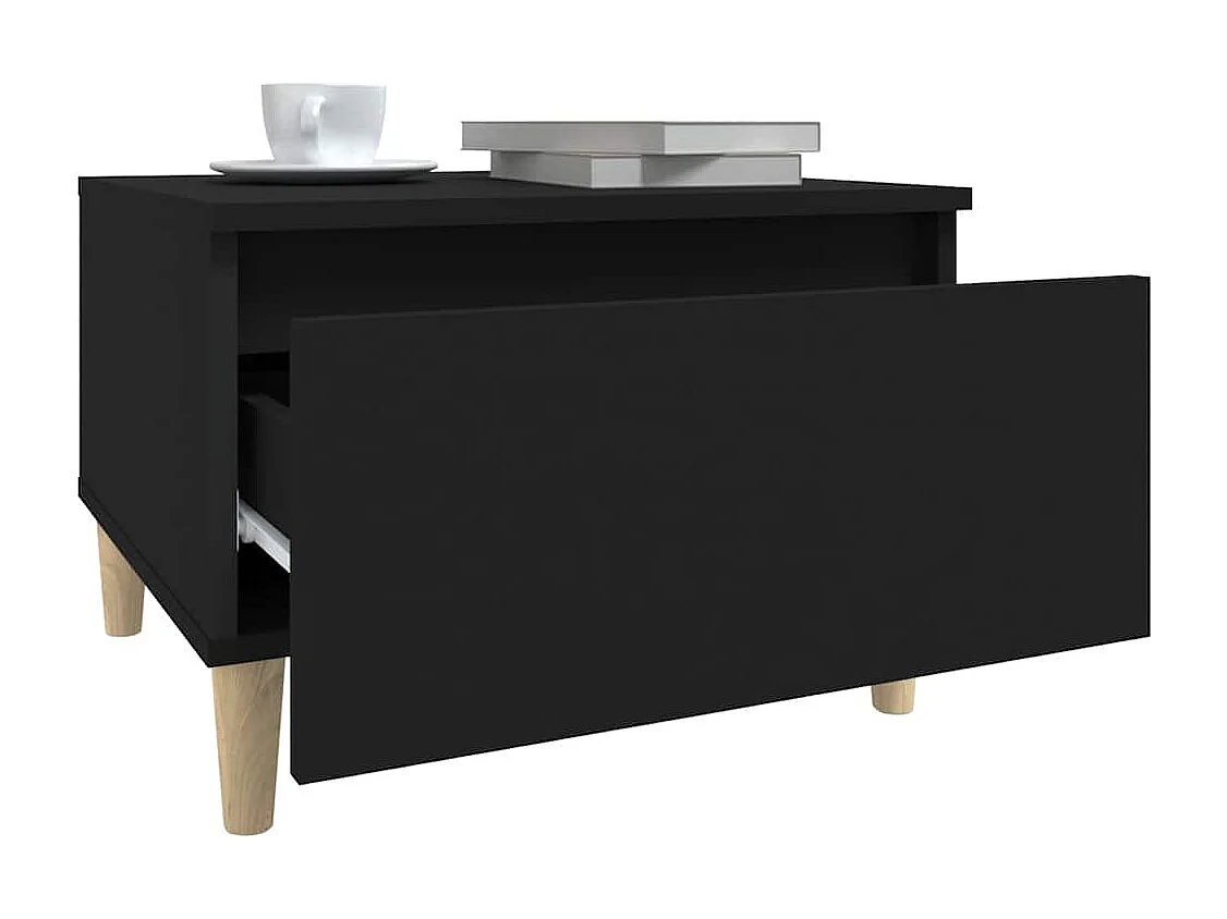 Beistelltische 2 Stk. Schwarz 50x46x35 cm Holzwerkstoff
