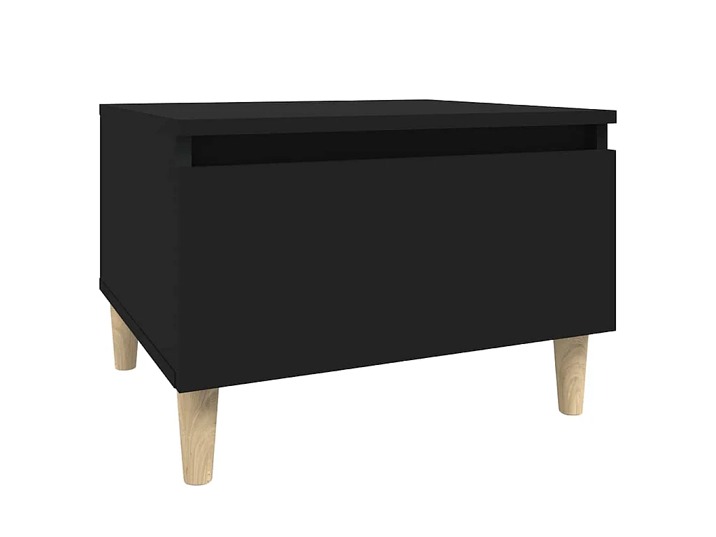 Tavolini 2pz Neri 50x46x35 cm in Legno Multistrato