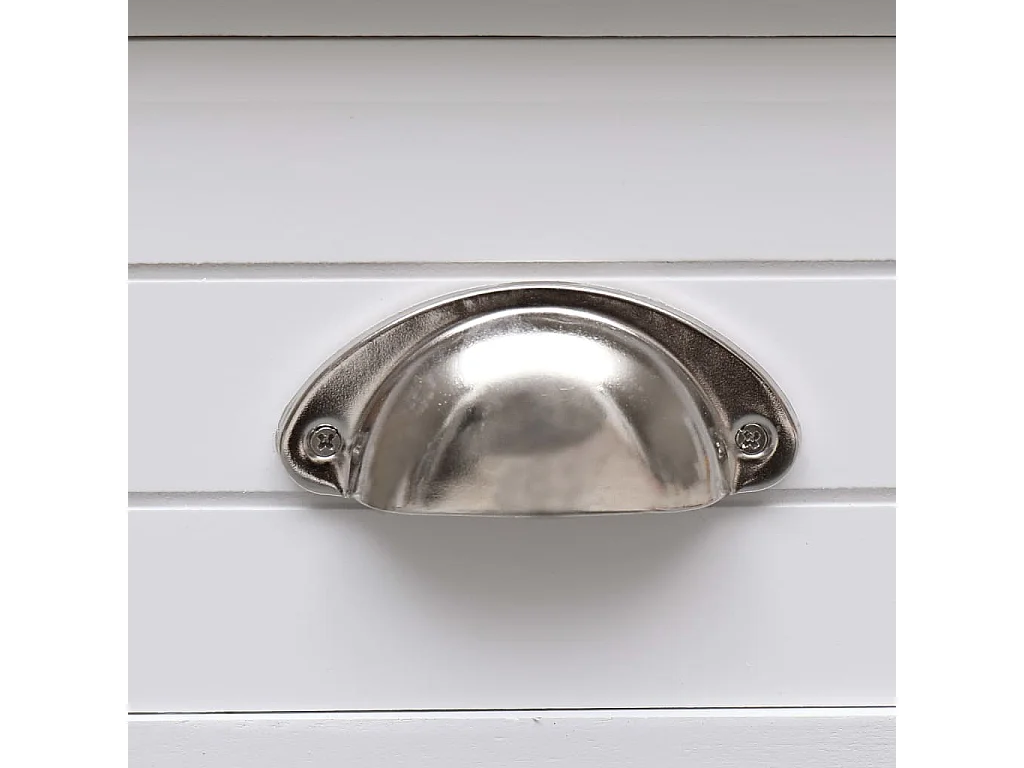 Table d'appoint Blanc 40x40x40 cm Bois de Paulownia