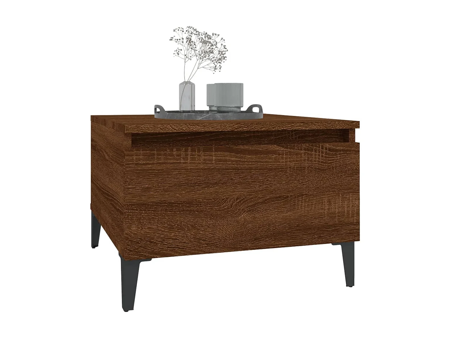 Beistelltisch Braun Eichen-Optik 50x46x35 cm Holzwerkstoff