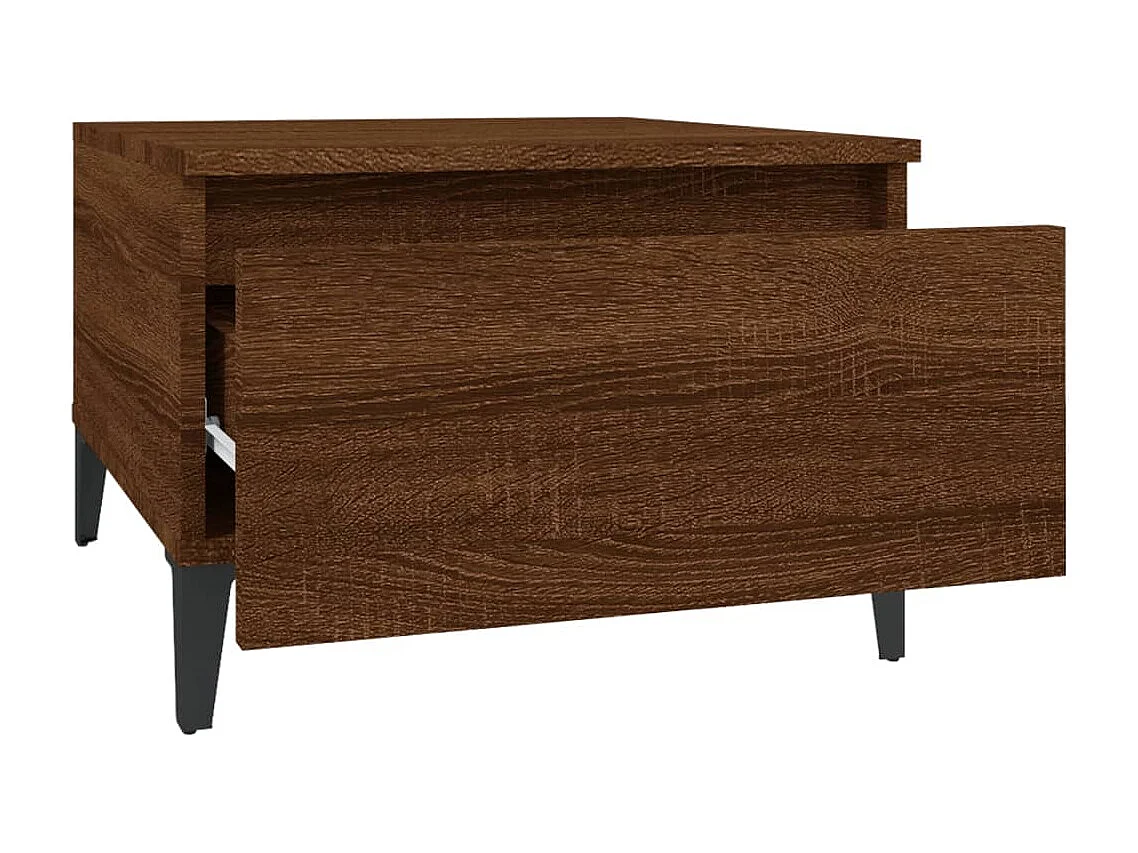 Table d'appoint Chêne marron 50x46x35 cm Bois d'ingénierie