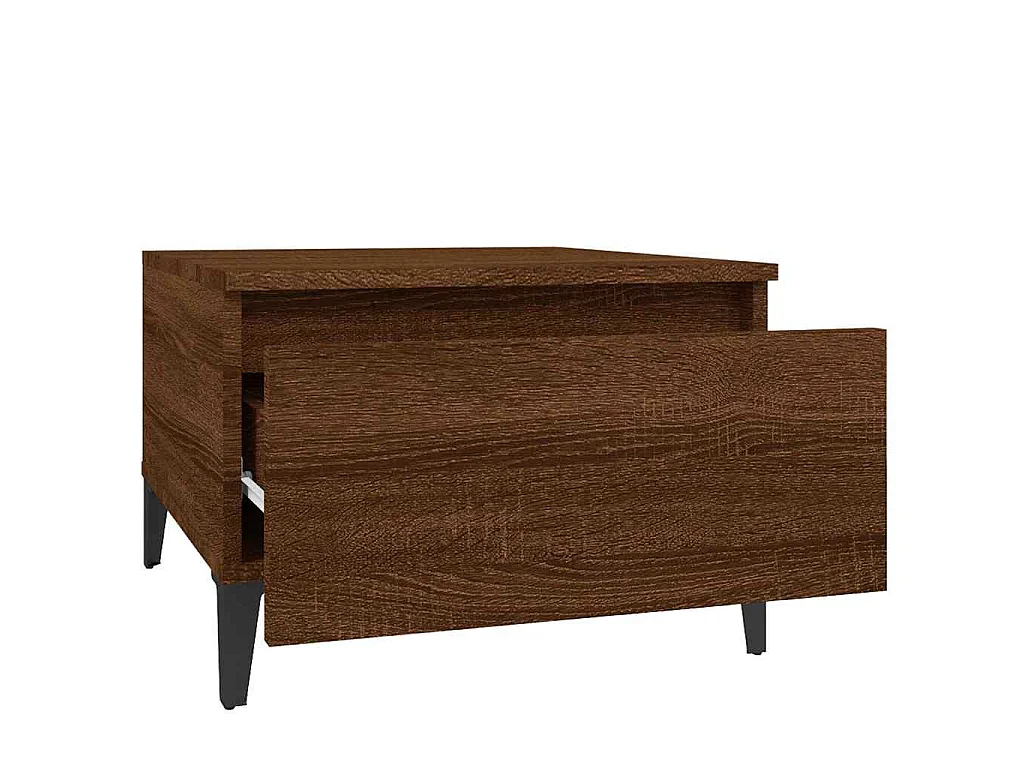 Table d'appoint Chêne marron 50x46x35 cm Bois d'ingénierie