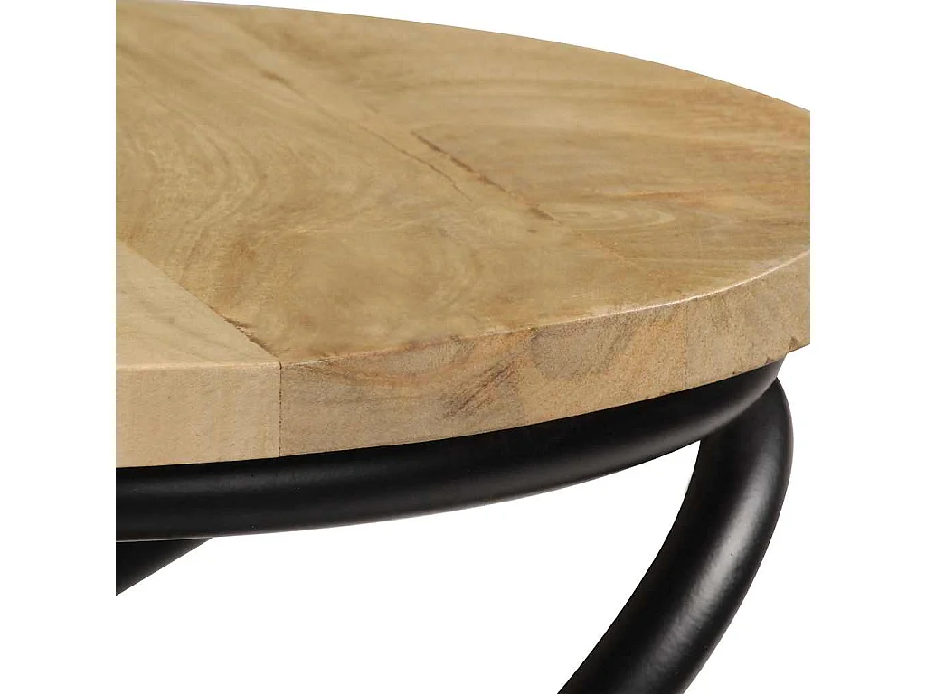 Tavolino di Servizio in Legno Massello di Mango 40x50 cm