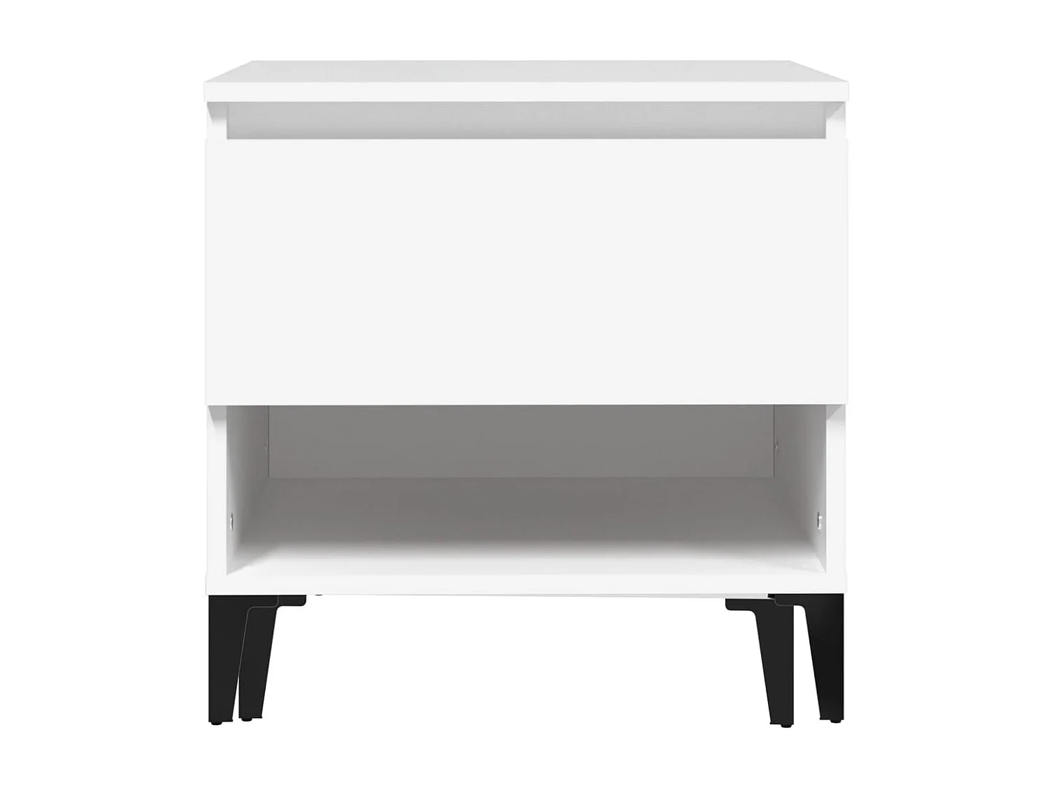 Bijzettafel 50x46x50 cm bewerkt hout wit